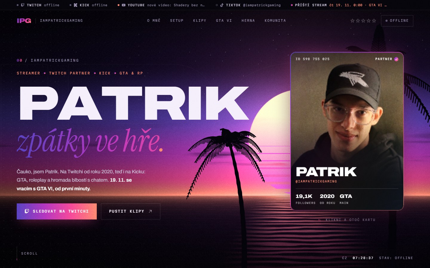 IamPatrickGaming — počítač